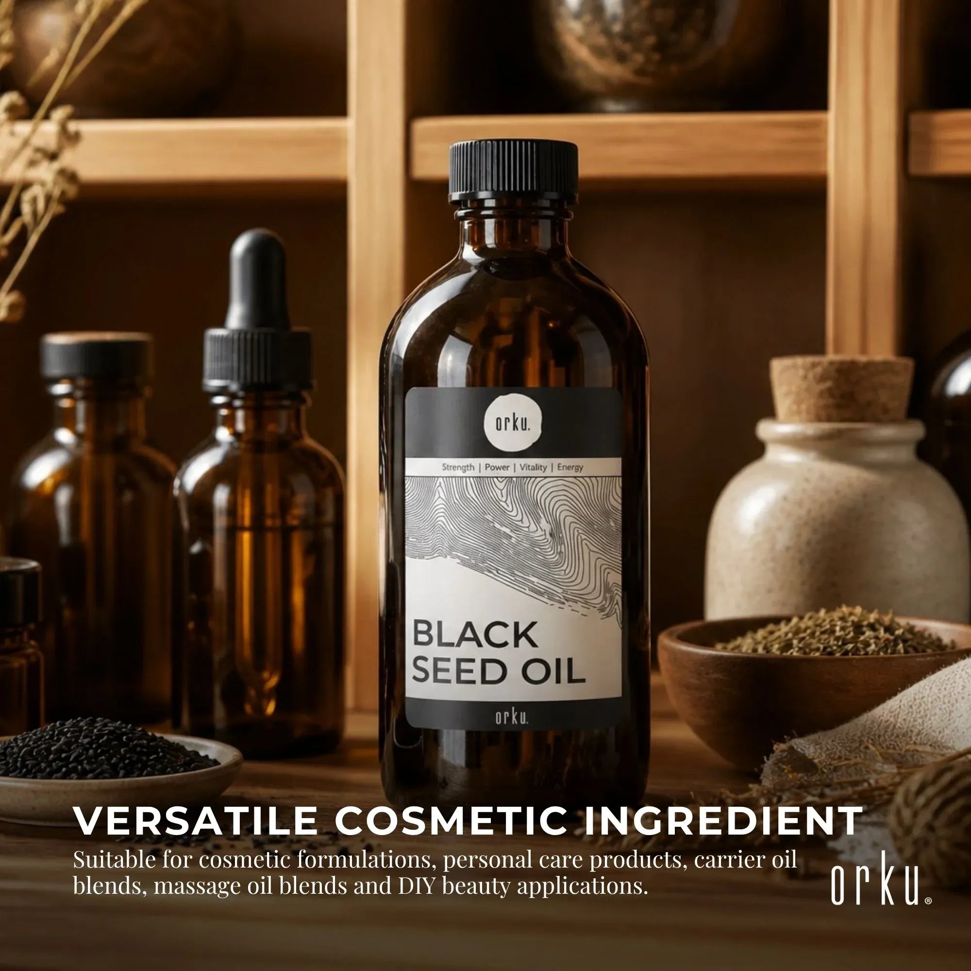 Orku 500ml Black Seed Oil Pure Cold Pressed 100% Ethiopian Nigella Sativa Cumin