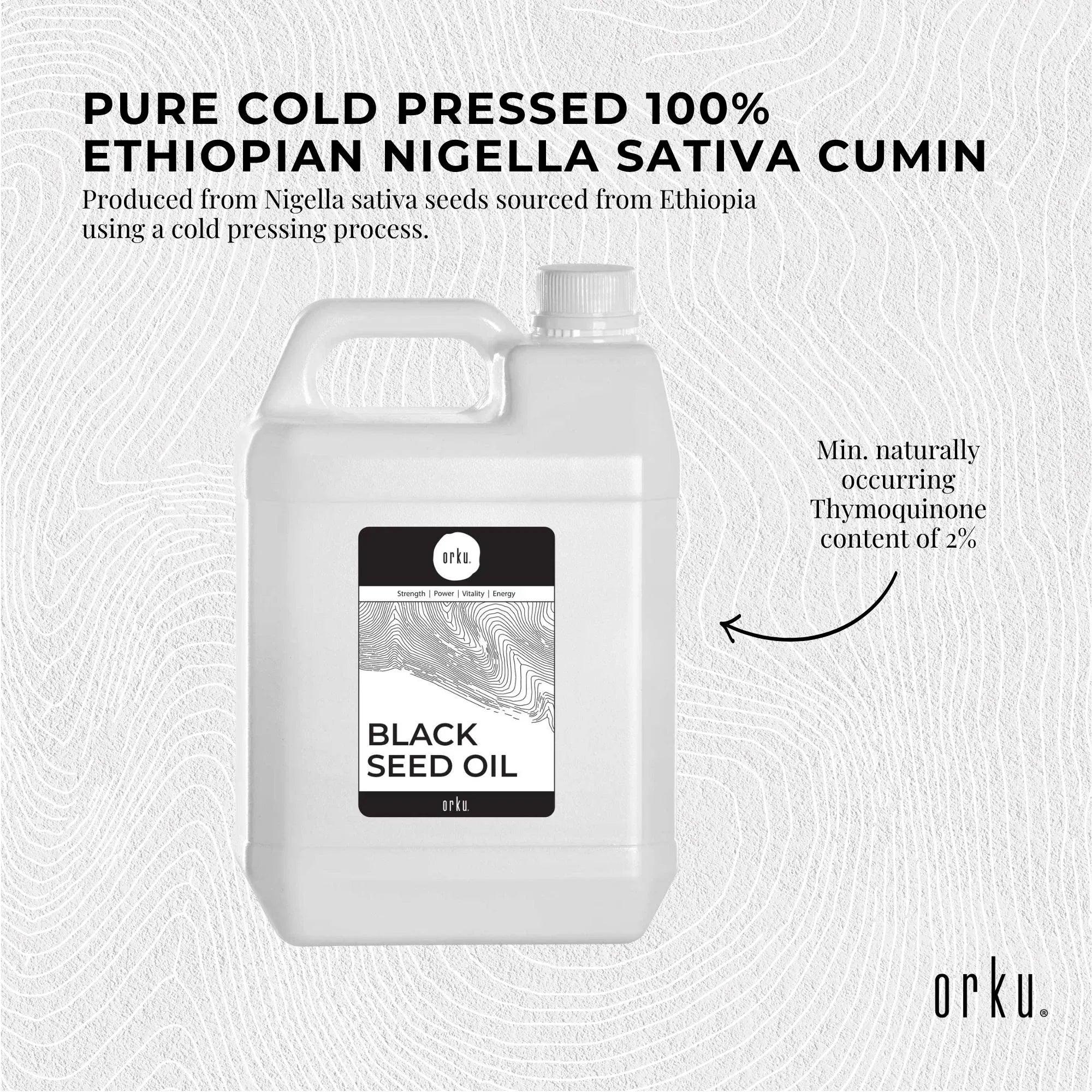 Orku 5L Black Seed Oil Pure Cold Pressed 100% Ethiopian Nigella Sativa Cumin