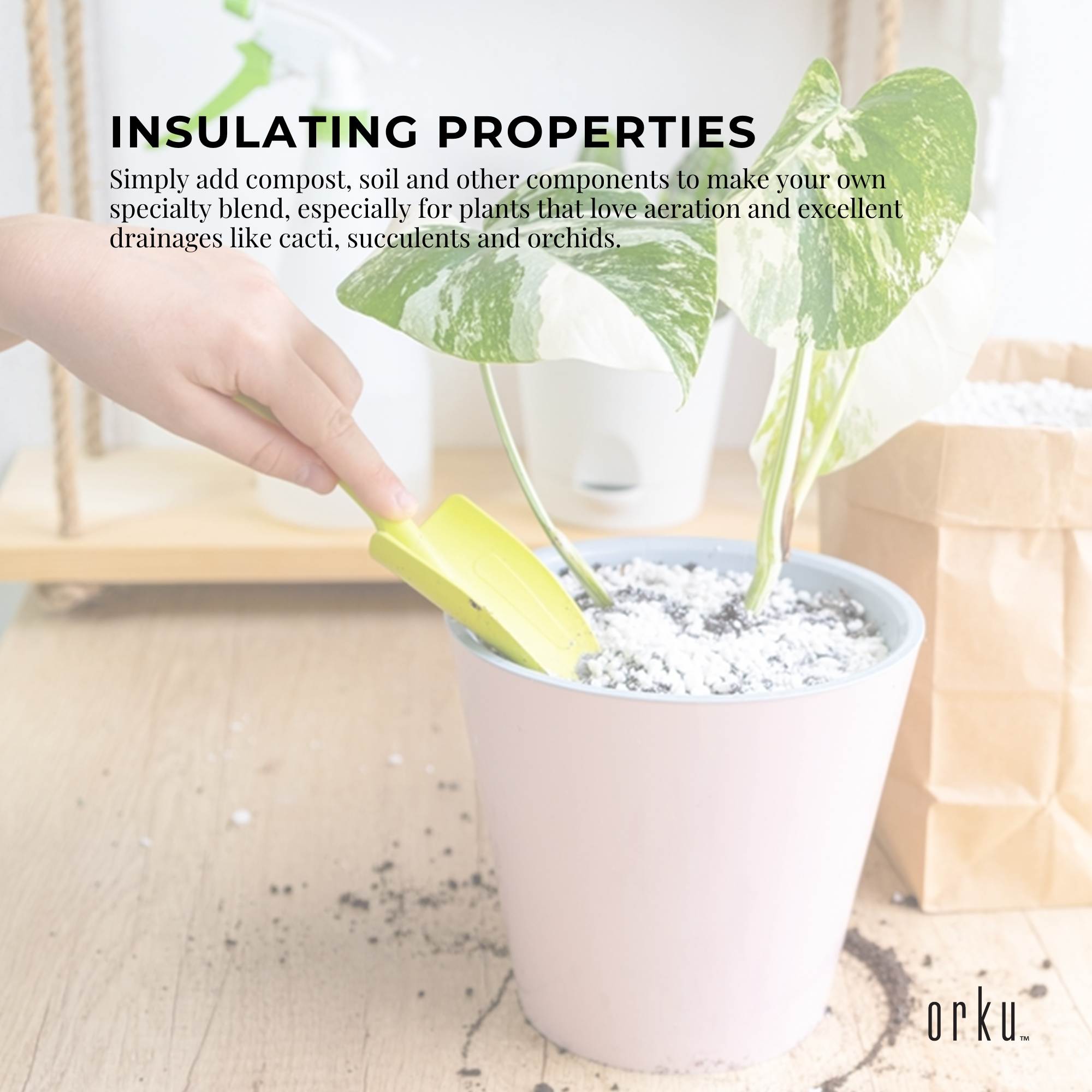 Orku 50L Perlite Super Coarse Premium Soil Expanded Medium Plants Hydroponics
