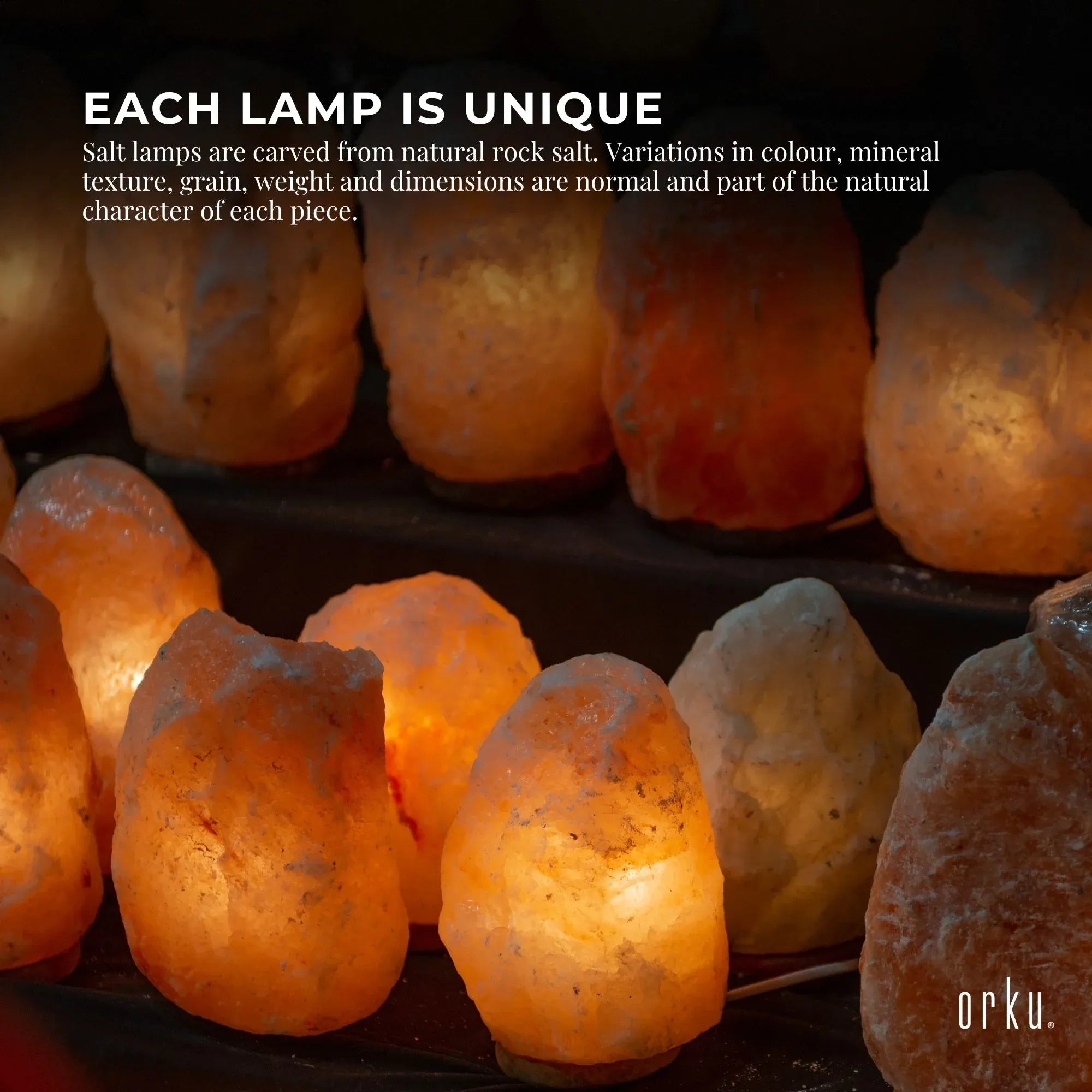Orku 5Kgs Himalayan Pink Salt Lamp - X-Large Natural Rock Night Light