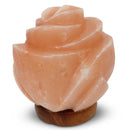 Orku Rose Shaped Himalayan Pink Salt Lamp - Hand Carved Flower Night Light