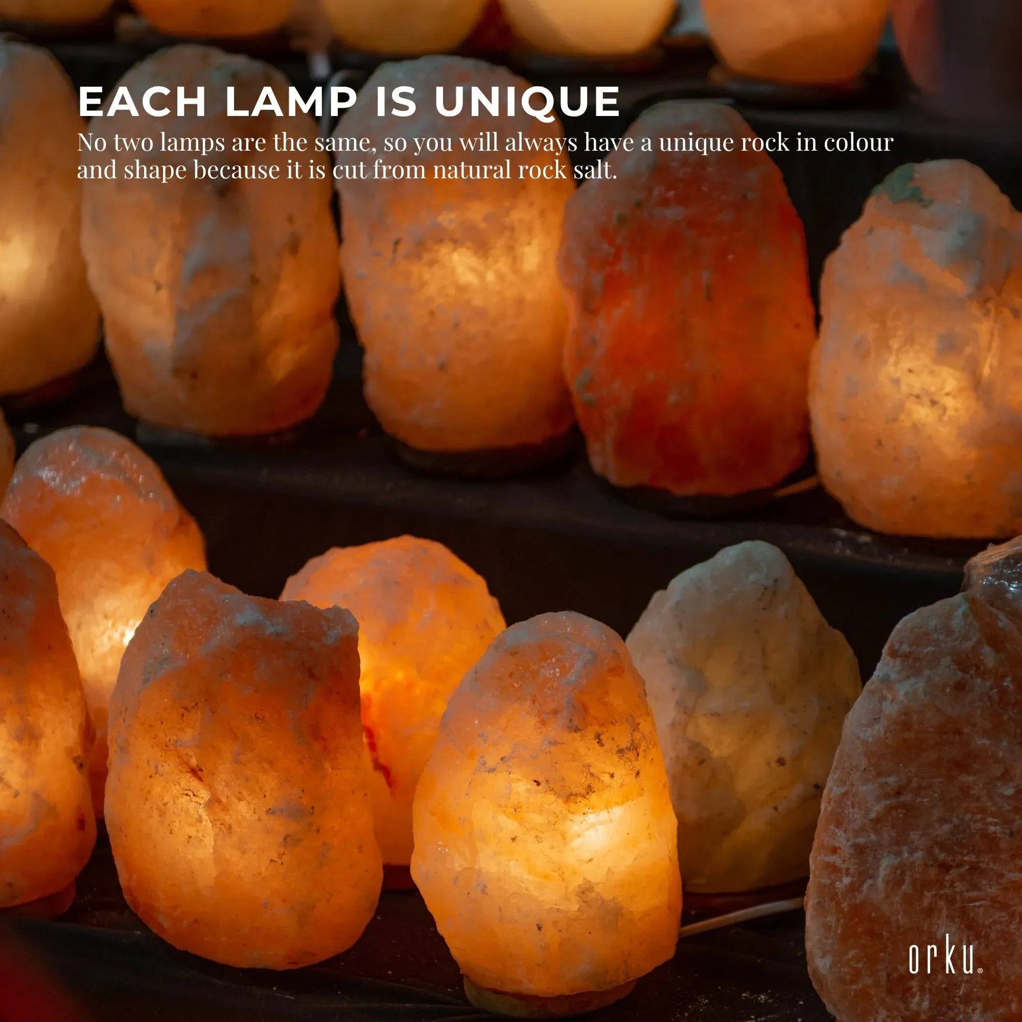 Orku 3-5kg Himalayan Pink Salt Aromatherapy Lamp - Essential Oil Diffuser