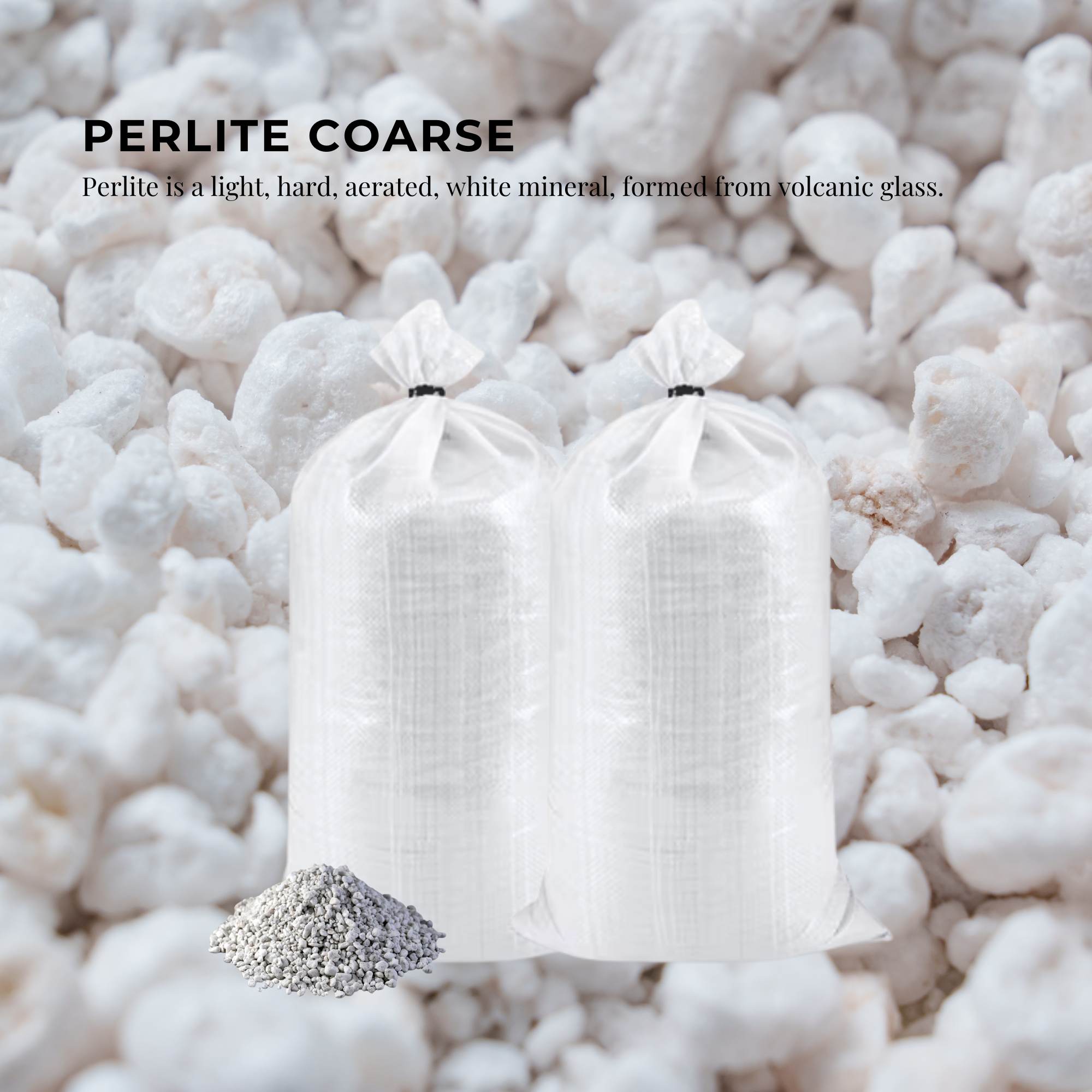 Orku 50L Perlite Coarse Premium Soil Expanded Medium Plants Hydroponics