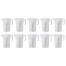 10x 2L Measuring Jug Heavy Duty Clear Plastic Propylene Food Grade BPA 5 Pro-Jug