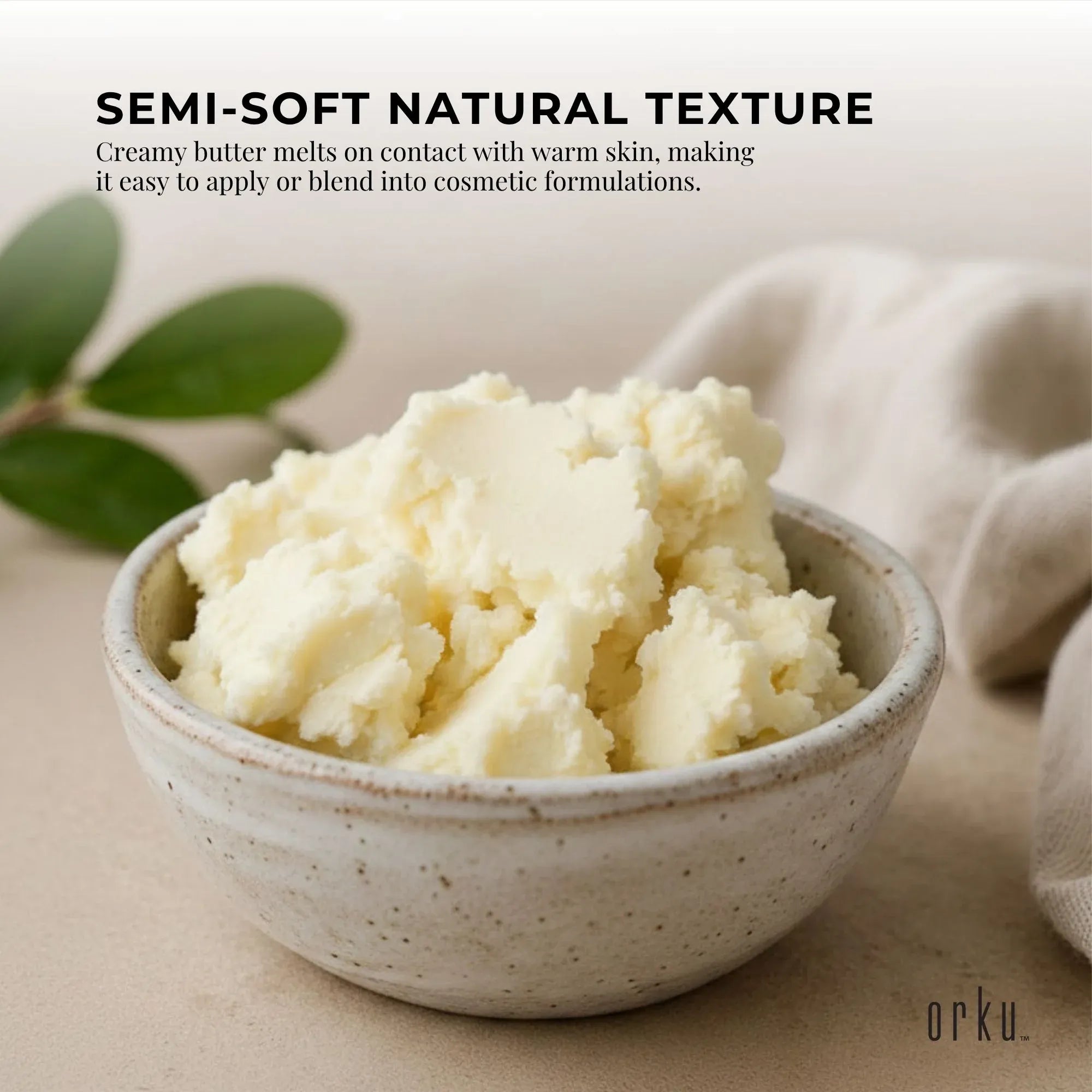 Orku 20Kg Organic Unrefined Shea Butter Raw African Karite Chunks