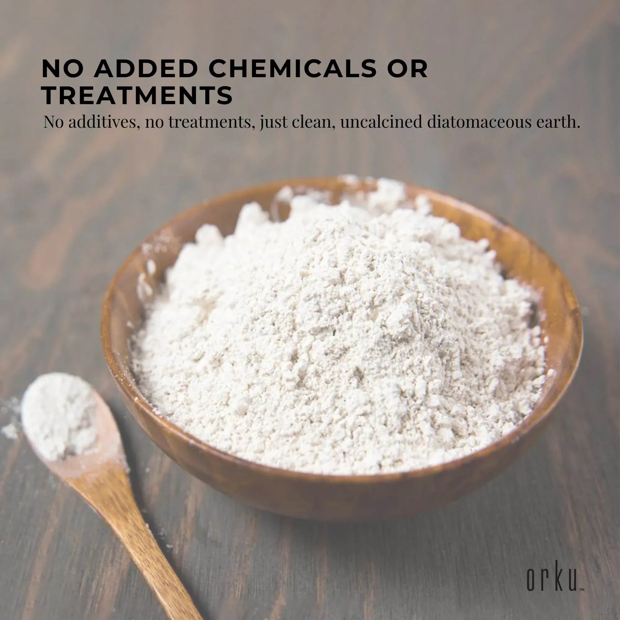 Orku 400g Fossil Shell Flour - Livestock Garden Pet Diatomaceous Earth