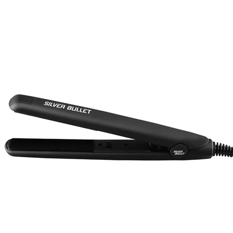 Silver Bullet Mini Hair Straightener Black Travel Size Straightening Iron Ceramic