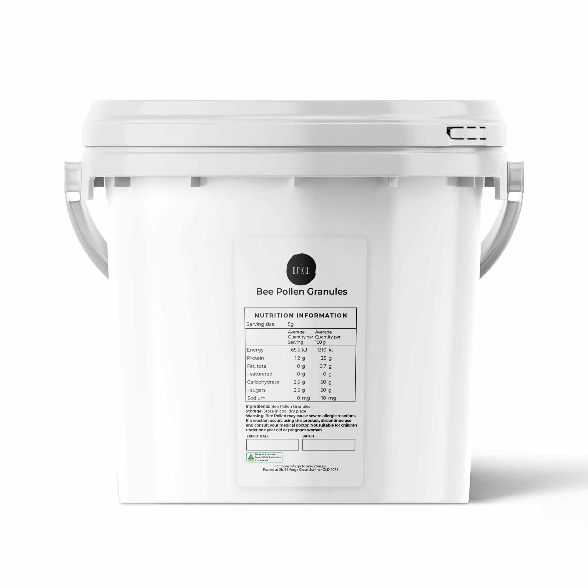 3.5Kg Bee Pollen Granules Tub Bucket - 100% Australian Pure Raw Supplement