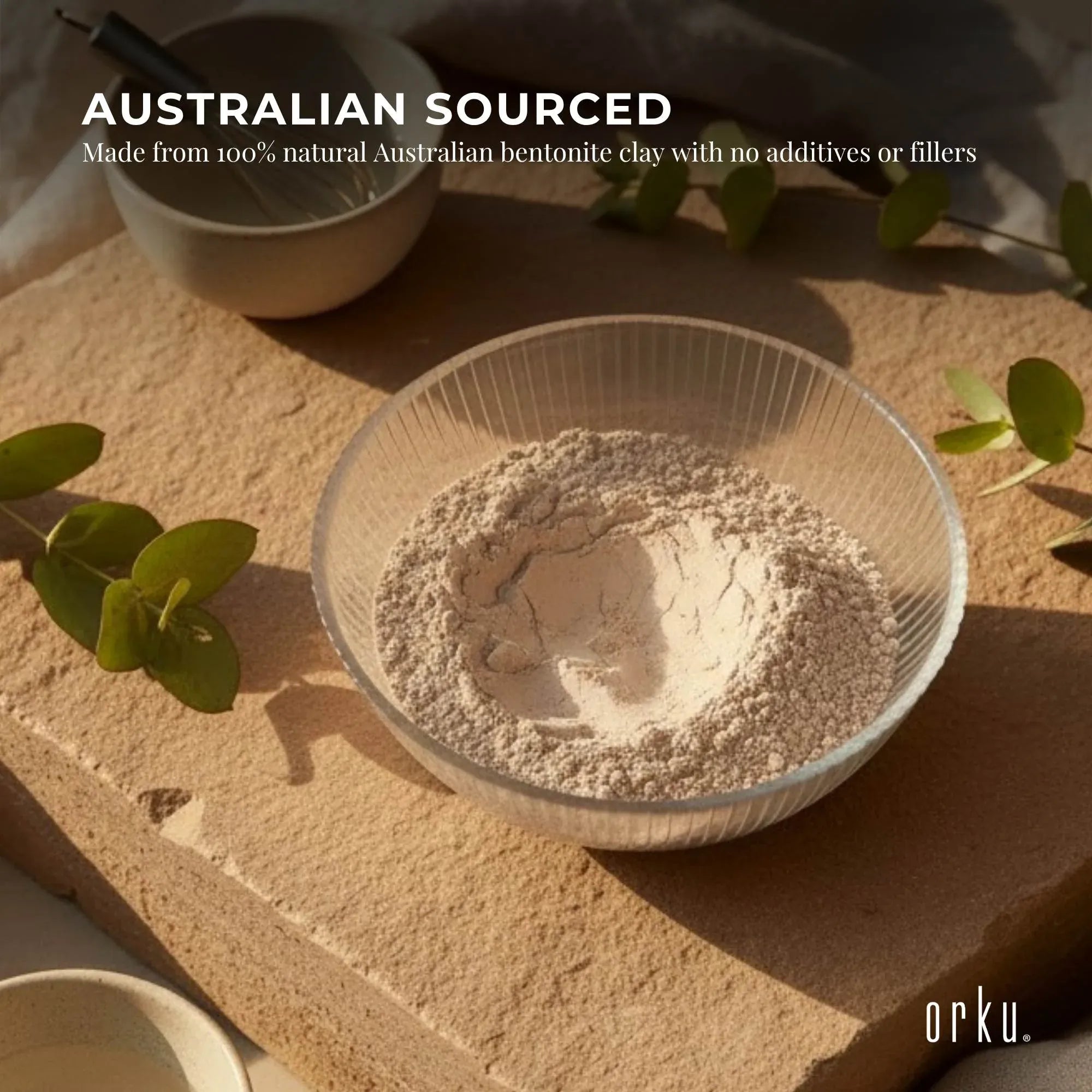 Orku 2Kg Organic Bentonite Clay Powder Cosmetic Grade Montmorillonite