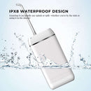 Teeth Water Flosser Rechargeable Cordless Cleaner - Travel Oral Irrigator White