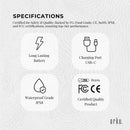 Teeth Water Flosser Rechargeable Cordless Cleaner - Travel Oral Irrigator White