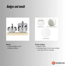 Tooleroo Button Badge Making Set 58mm - Maker + Mould + Badges
