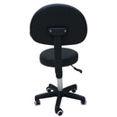 Salon Stool - Adjustable Swivel Chair with Back - Pedicure Beauty Hairdressing