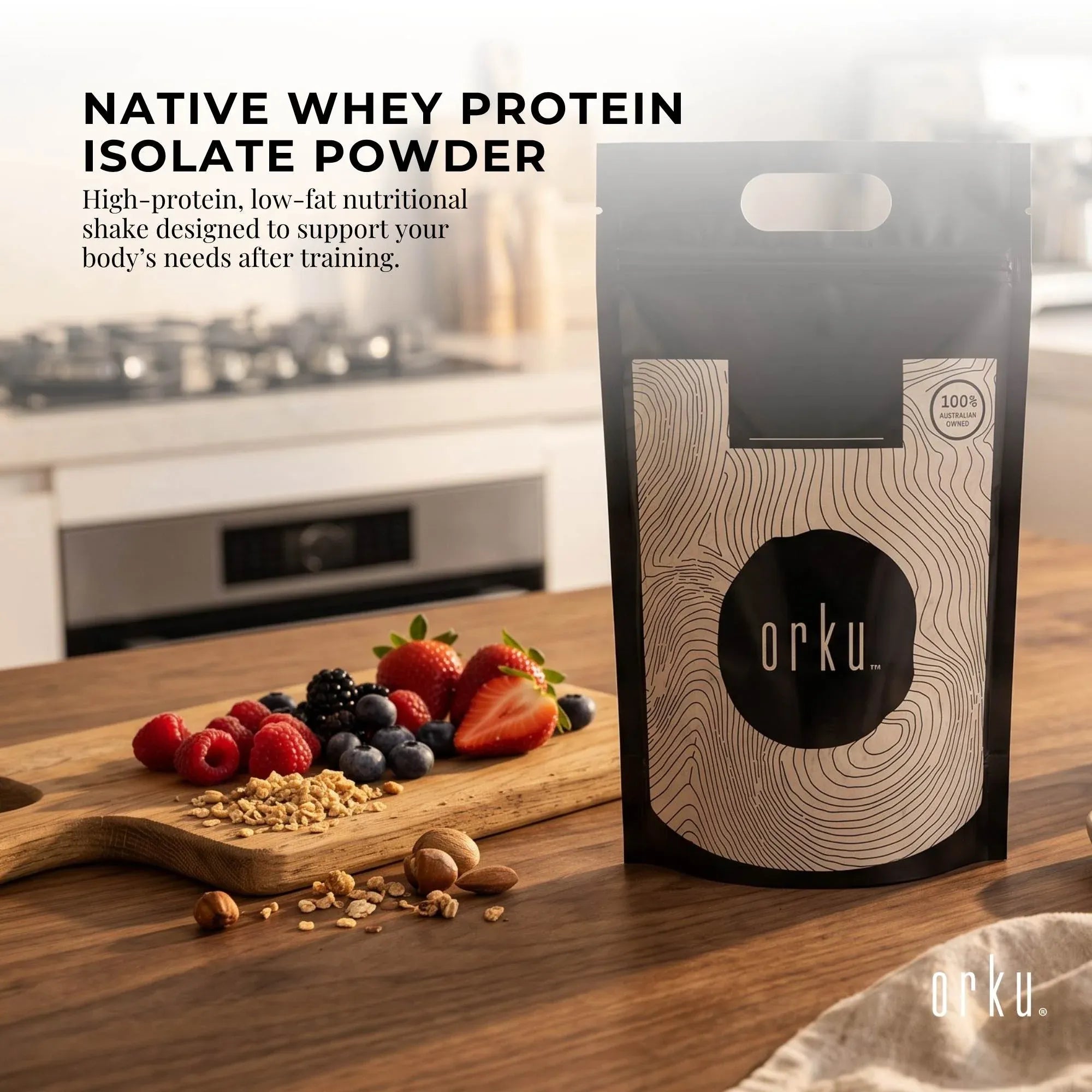 Orku 20Kg Whey Protein Isolate Powder WPI 90% Unflavoured Native Bag