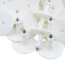 100x Cattle Ear Tags 5x4cm Set - Small White Blank Sheep Pig Livestock Label