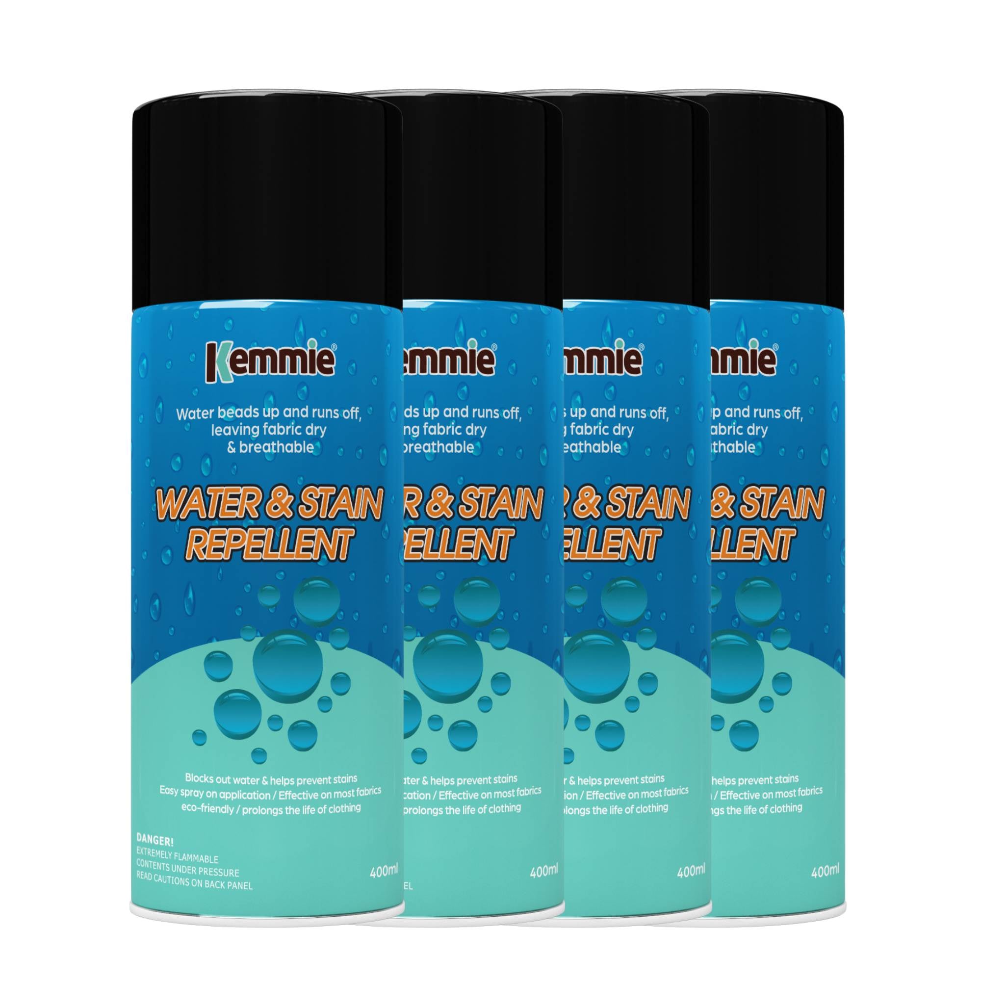 Kemmie 4x212g Water and Stain Repellent Spray for Shoes Suede Leather and Fabric