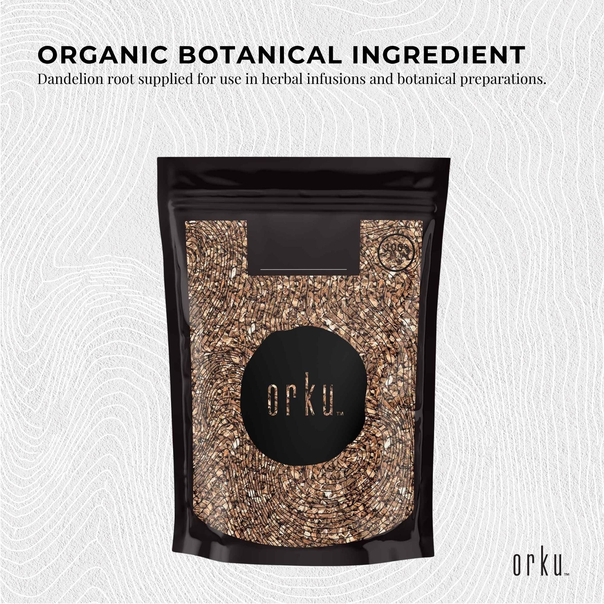 Orku 25g Organic Dandelion Root - Dried Raw Herbal Tea