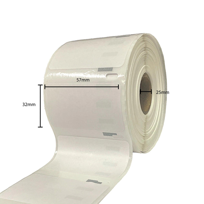 Tooleroo 10 Rolls x 1000 Thermal Labels 57mmx32mm - White Shipping Stickers