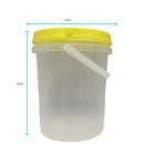Bulk 100 x 1.2L Empty Honey Bucket with Lid - 1.5Kg Clear Tamper Proof Plastic Tub