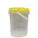 Bulk 10 x 1.2L Empty Honey Bucket with Lid - 1.5Kg Clear Tamper Proof Plastic Tub
