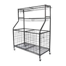 Social Hike Sports Equipment Storage Organiser Trolley on Wheels for Garage
