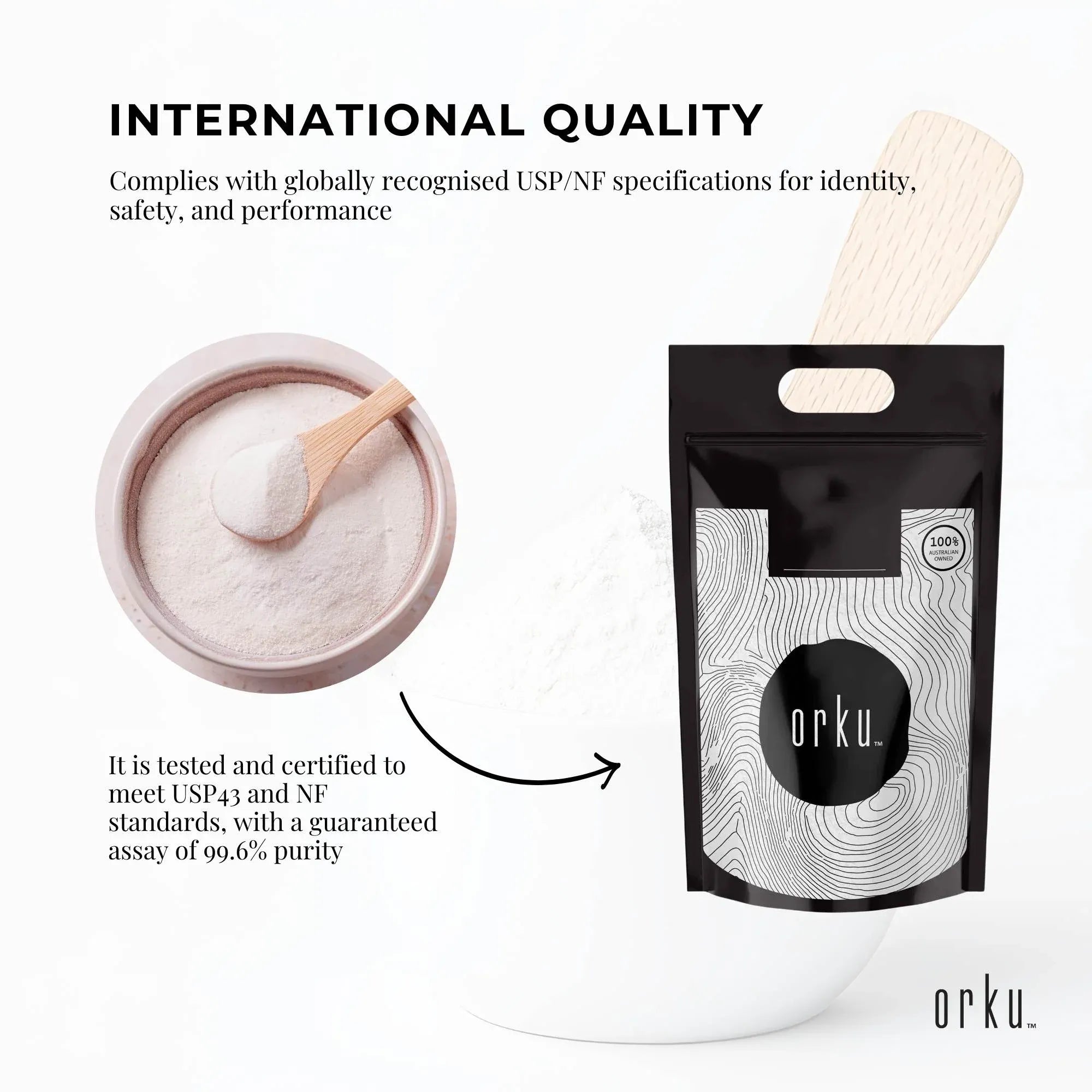 Orku 20Kg Myo Inositol Powder - USP Grade High Purity Unflavoured
