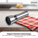 Kitchee Stainless Steel Salt Pepper Spice Grinder Mill - Adjustable Coarseness