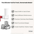 Kitchee Slicer Shredder Grater 3 Attachments - Compatible with KitchenAid Mixer