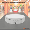 Tooleroo Electric 360 Rotating Product Display Stand White for Merchandise Video