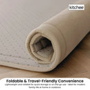 Kitchee Foam Floor Mat 200x200cm - Padded Thick Soft Tatami Style Rug Cream