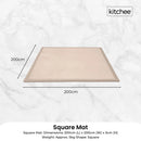 Kitchee Foam Floor Mat 200x200cm - Padded Thick Soft Tatami Style Rug Cream