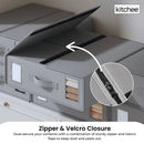 Kitchee Foldable Bed Sheet Storage Box - Linen + Closet Organiser Grey