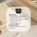 Kitchee 10x Foldable Bed Sheet Storage Box - Linen + Closet Organiser Beige