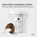 Orku 1.3Kg Potassium Citrate Food Grade Tub - Granular BP USP FCC E332 Additive