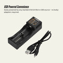 LiitoKala Lii-100 Smart Battery Charger - USB Output for 18650 AA AAA Li-ion NiMH