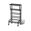 Social Hike Gym Equipment Storage Rack on Wheels - Dumbbells Weights Organiser