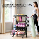 Social Hike Gym Equipment Storage Rack on Wheels - Dumbbells Weights Organiser