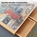 Social Hike 1000pcs Puzzle Board 4 Drawer with Cover -  Wooden Rotating Tabletop