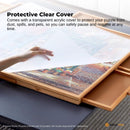 Social Hike 1000pcs Puzzle Board 4 Drawer with Cover -  Wooden Rotating Tabletop