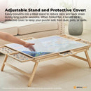 Social Hike 1500pcs Puzzle Board Table 6 Drawer with Cover - Wooden Folding Legs
