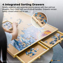 Social Hike 1500pcs Puzzle Board 4 Drawer with Cover - Wooden Rotating Tabletop