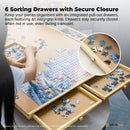 Social Hike Puzzle Board 1500 pcs - Rotating Tabletop with 6 Drawers and Cover