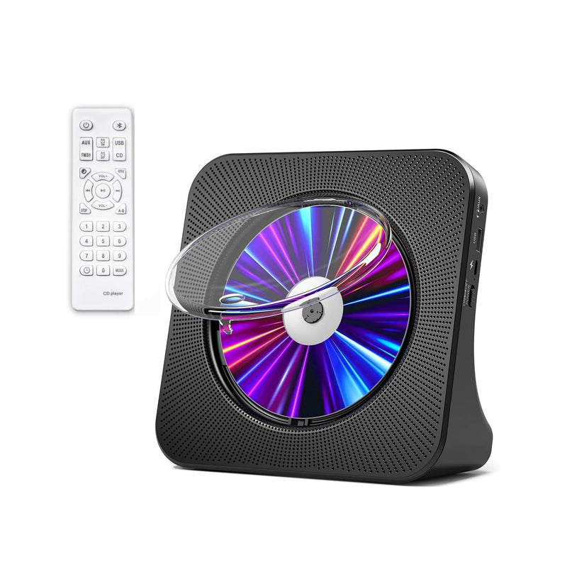Tooleroo USB Rechargeable Desktop CD Player Speaker – Bluetooth Portable Black