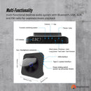 Tooleroo USB Rechargeable Desktop CD Player Speaker – Bluetooth Portable Black