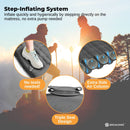 Social Hike Step-Inflating Camping Mattress Lightweight Waterproof Sleeping Grey