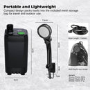 Social Hike Portable Camping Shower Kit - 6000MAh Outdoor Rechargeable Pump LED