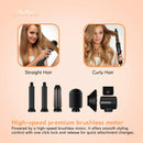 Ellie & Ruby 7-in-1 Hot Air Hair Styler 1400W Dryer Brush Curler Black