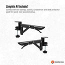 Tooleroo Folding Tray Desk Extender - Clamp-On Table Extension Shelf Black