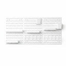 Kitchee Pegboard Wall Organiser Storage Kit 18 with Hooks and Baskets White