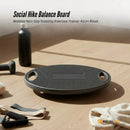Social Hike Balance Board Wobble 41cm - Non-Slip Round Exercise Trainer Black